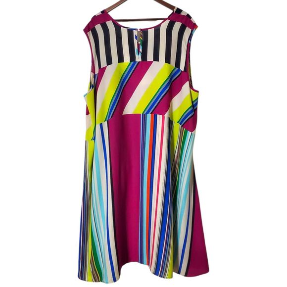 Melissa McCarthy Seven7 Hi Low Tunic Blouse Size 4X Striped Multicolor Womens - Picture 4 of 5